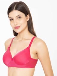 Push UP Padded Pink Comfort Fit Cotton Bra - Image 2