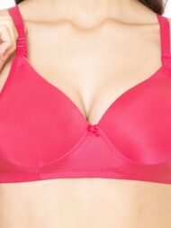 Push UP Padded Pink Comfort Fit Cotton Bra - Image 3