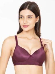 Push UP Padded Maroon Comfort Fit Cotton Bra