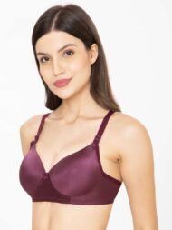 Push UP Padded Maroon Comfort Fit Cotton Bra - Image 2