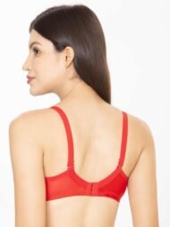 Push UP Padded Red Comfort Fit Cotton Bra - Image 4