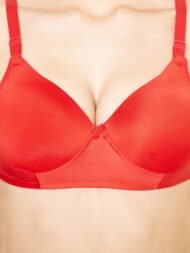 Push UP Padded Red Comfort Fit Cotton Bra - Image 5