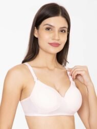 Push UP Padded Light Pink Pink Comfort Fit Cotton Bra - Image 3