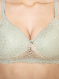 Love Pad Green Comfort Fit Cotton Bra - Image 4