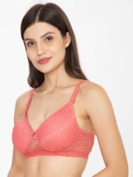Love Pad Dark Pink Pink Comfort Fit Cotton Bra - Image 2
