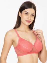 Love Pad Dark Pink Pink Comfort Fit Cotton Bra - Image 5