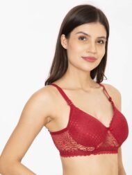Love Pad Red Comfort Fit Cotton Bra - Image 3