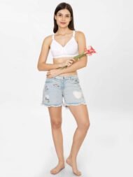 Fine CC Italian White White Comfort Fit CottonBra - Image 4