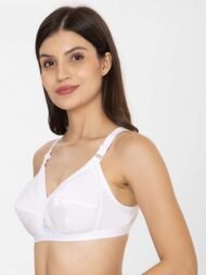 Fine CC Italian White White Comfort Fit CottonBra - Image 2