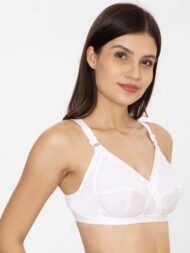 Fine CC Italian White White Comfort Fit CottonBra - Image 3