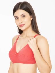 Clovia Red Comfort Fit Cotton Bra - Image 2