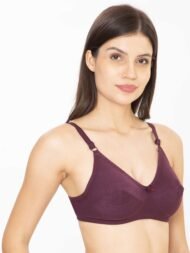 Clovia Maroon Comfort Fit Cotton Bra - Image 4