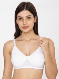 Kiran White Comfort Fit CottonBra