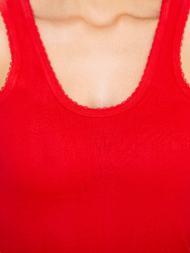 Red Comfort Fit Cotton Camisoles For Women - Image 6