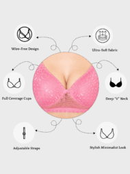 Love Pad Pink Comfort Fit Cotton Bra - Image 5