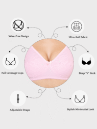 Clovia Purple Comfort Fit Cotton Bra - Image 6