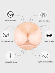 Love Pad Orange Comfort Fit CottonBra - Image 6